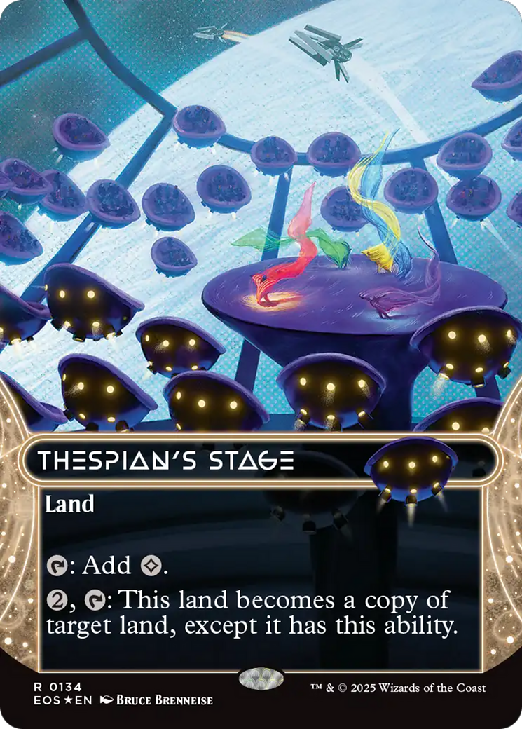 Thespian's Stage (0134) (Borderless) (Galaxy Foil) [Edge of Eternities: Stellar Sights] | Exor Games Bridgewater