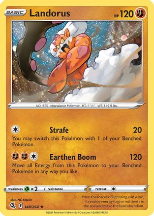 Landorus (148/264) (Cosmos Holo) [Sword & Shield: Fusion Strike] | Exor Games Bridgewater