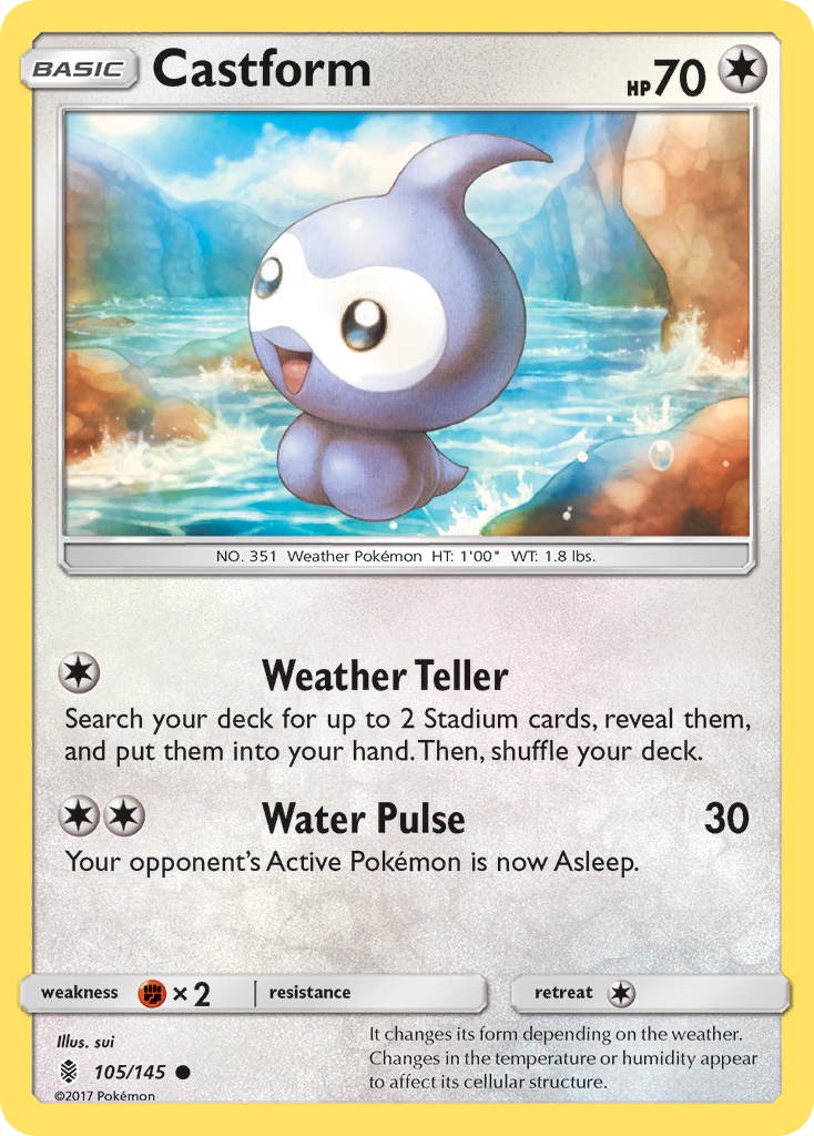 Castform (105/145) [Sun & Moon: Guardians Rising] | Exor Games Bridgewater