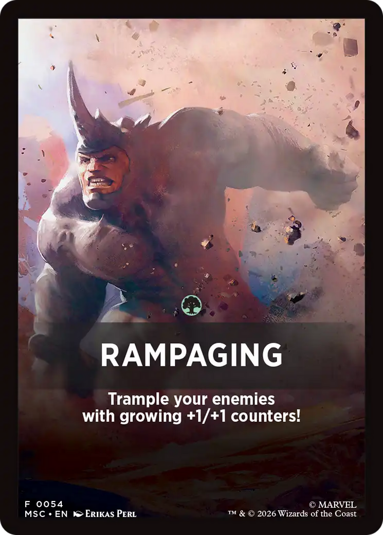 Rampaging Theme Card [Marvel Super Heroes Commander] | Exor Games Bridgewater