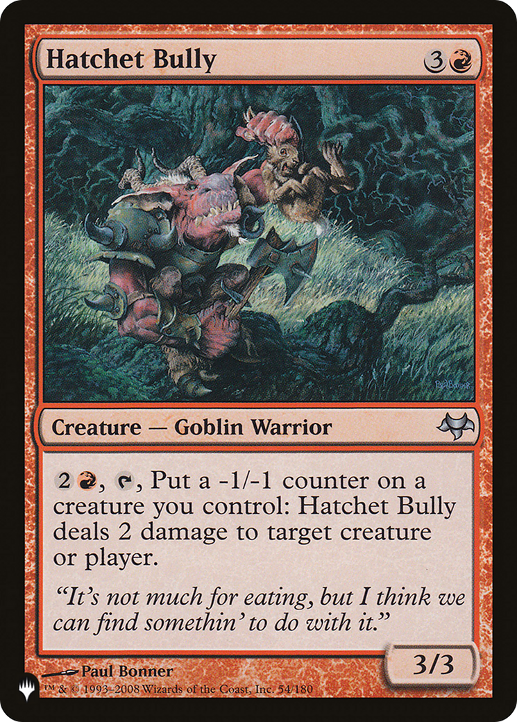 Hatchet Bully [The List Reprints] | Exor Games Bridgewater