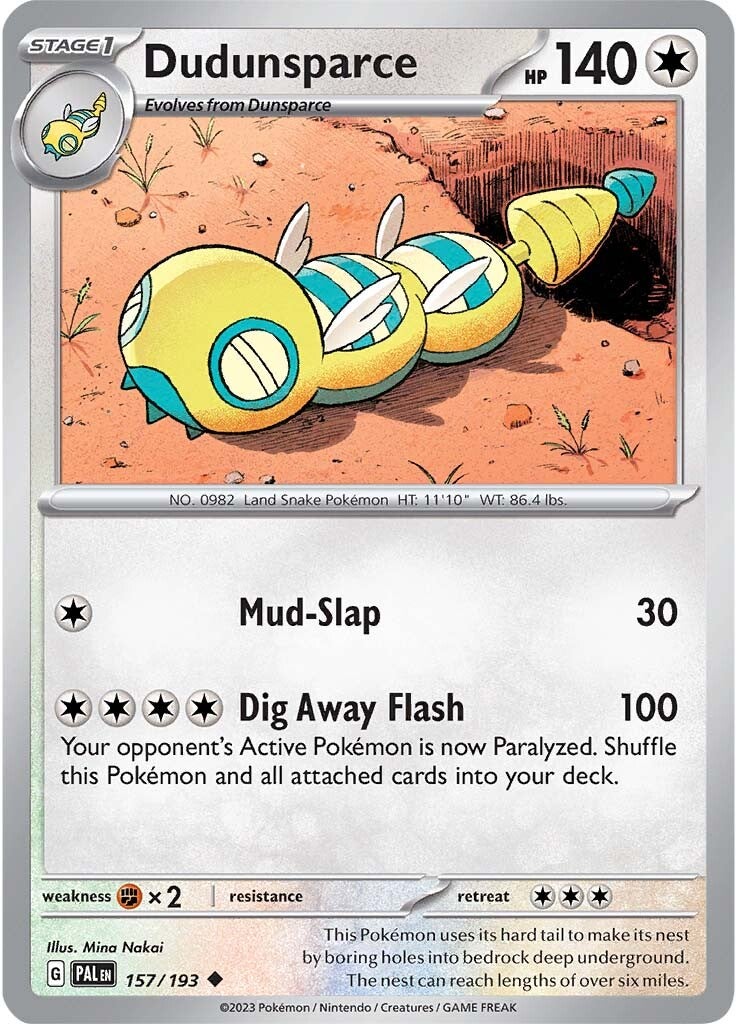 Dudunsparce (157/193) [Scarlet & Violet: Paldea Evolved] | Exor Games Bridgewater