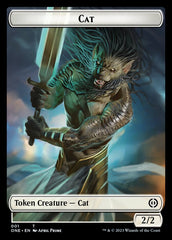 Rebel // Cat Double-Sided Token [Phyrexia: All Will Be One Tokens] | Exor Games Bridgewater