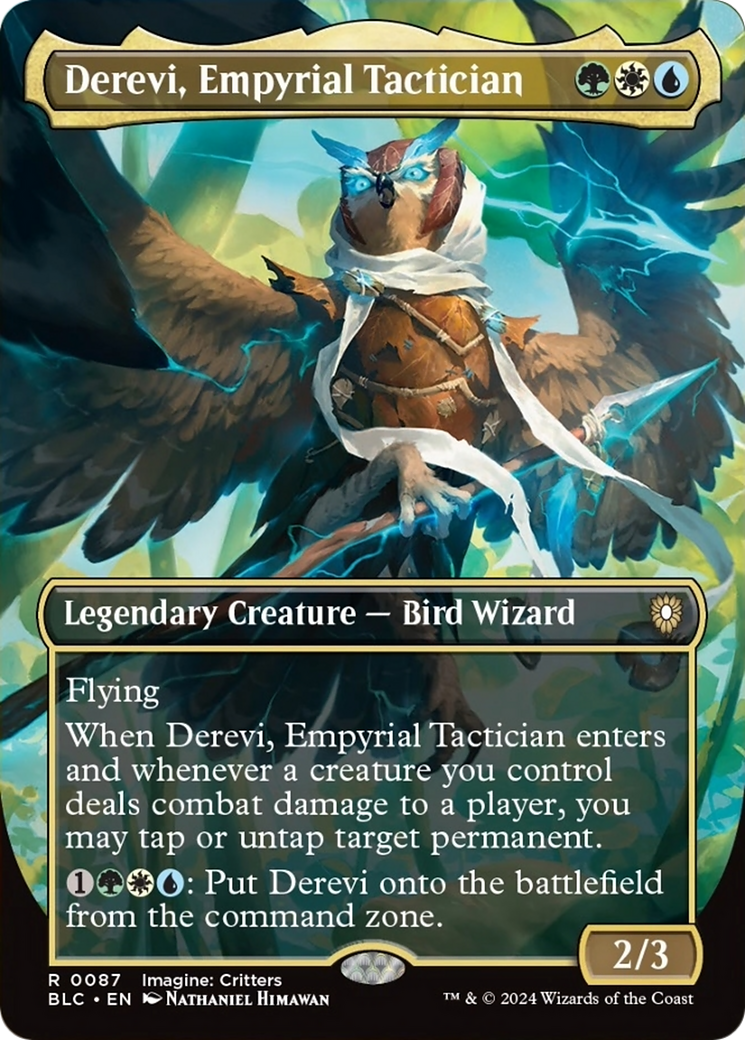 Derevi, Empyrial Tactician (Borderless) [Bloomburrow Commander] | Exor Games Bridgewater