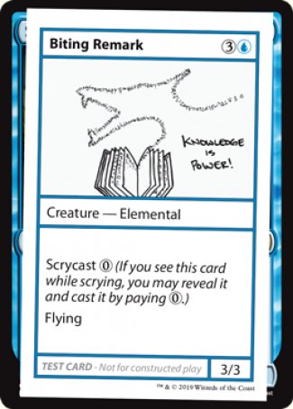 Biting Remark (2021 Edition) [Mystery Booster Playtest Cards] | Exor Games Bridgewater