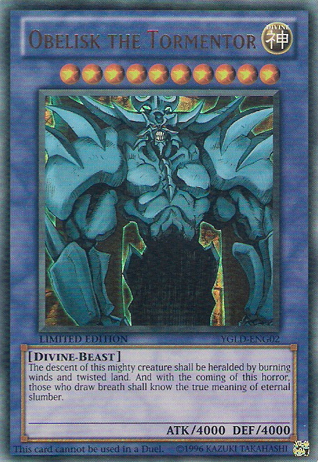 Obelisk the Tormentor [YGLD-ENG02] Ultra Rare | Exor Games Bridgewater