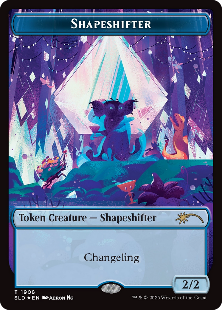 Shapeshifter Token (1908) (Double Rainbow Foil) [Secret Lair Drop Series] | Exor Games Bridgewater