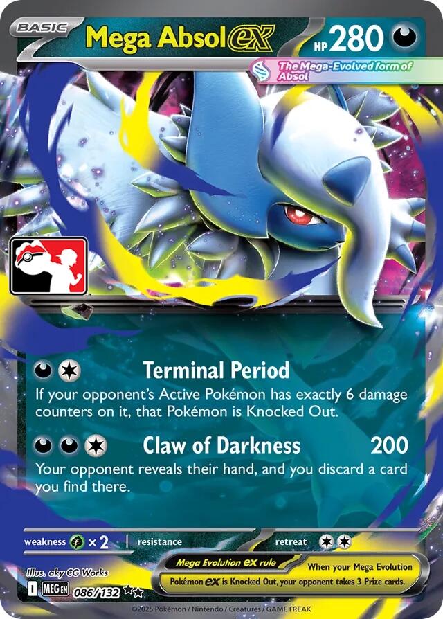 Mega Absol ex (086/132) [Prize Pack Series Seven] | Exor Games Bridgewater