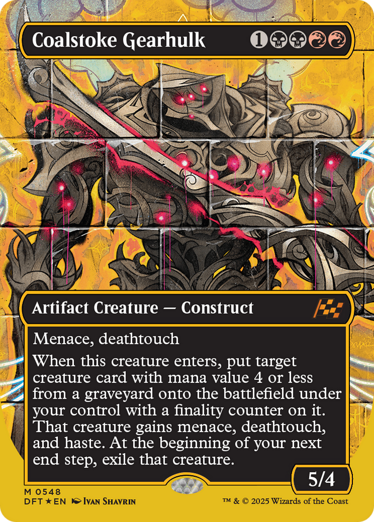 Coalstoke Gearhulk (Borderless) (First-Place Foil) [Aetherdrift] | Exor Games Bridgewater