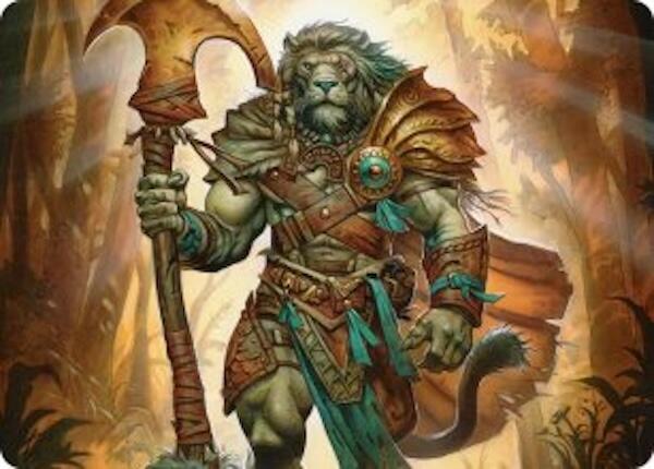 Ajani, Outland Chaperone Art Card [Lorwyn Eclipsed Art Series] | Exor Games Bridgewater