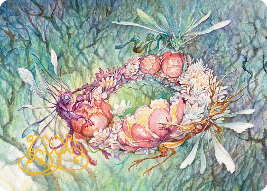 Grave Venerations Art Card (Gold-Stamped Signature) [Lorwyn Eclipsed Art Series] | Exor Games Bridgewater