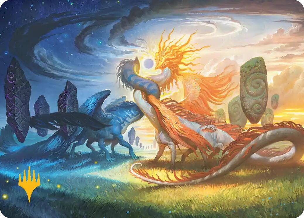 Celestial Reunion Art Card (19/54) (Gold-Stamped Planeswalker Symbol) [Lorwyn Eclipsed Art Series] | Exor Games Bridgewater