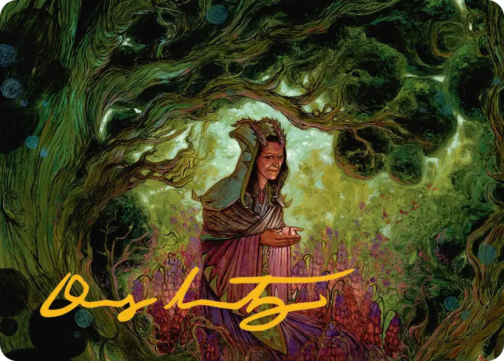 Bloom Tender Art Card (Gold-Stamped Signature) [Lorwyn Eclipsed Art Series] | Exor Games Bridgewater