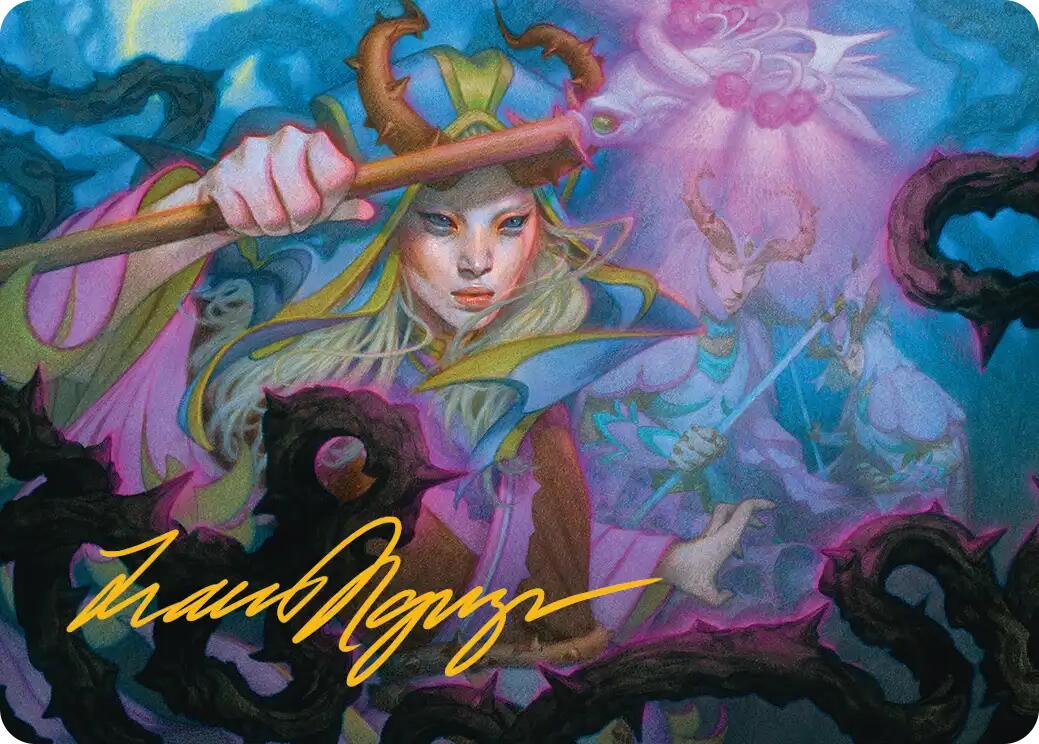 Stoic Grove-Guide Art Card (Gold-Stamped Signature) [Lorwyn Eclipsed Art Series] | Exor Games Bridgewater