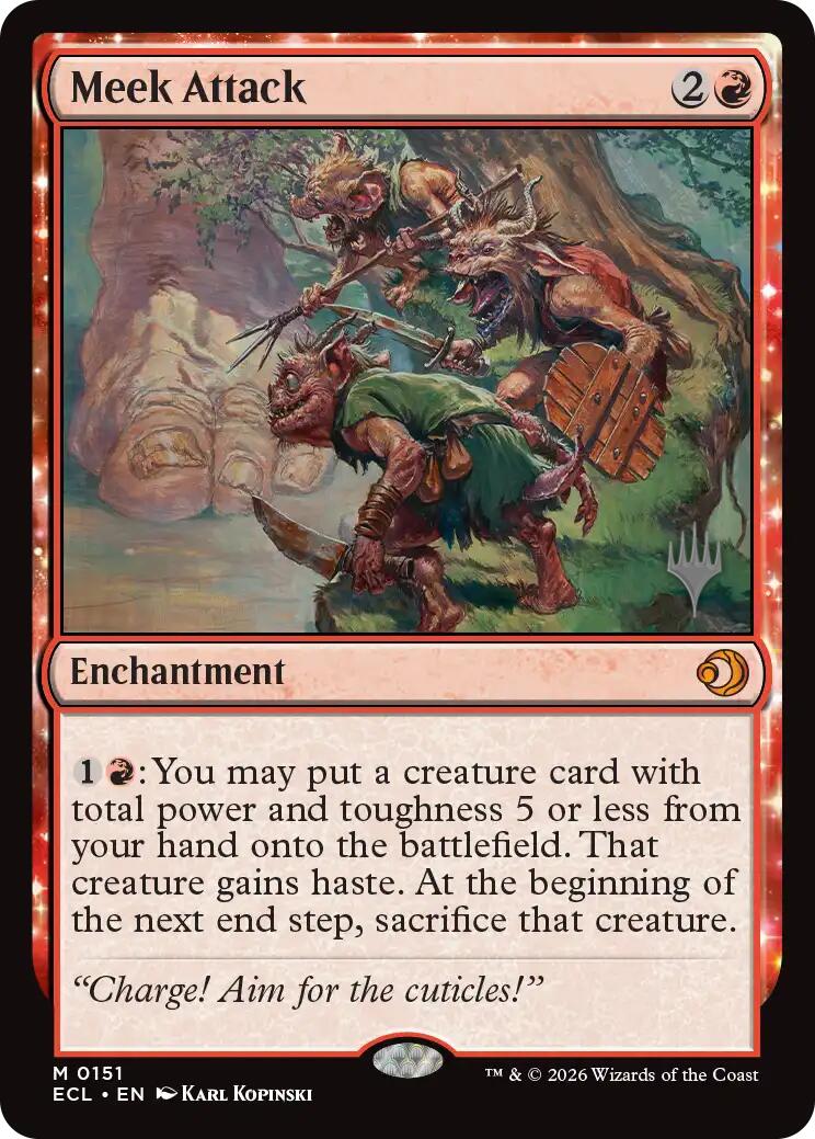 Meek Attack [Lorwyn Eclipsed Promos] | Exor Games Bridgewater