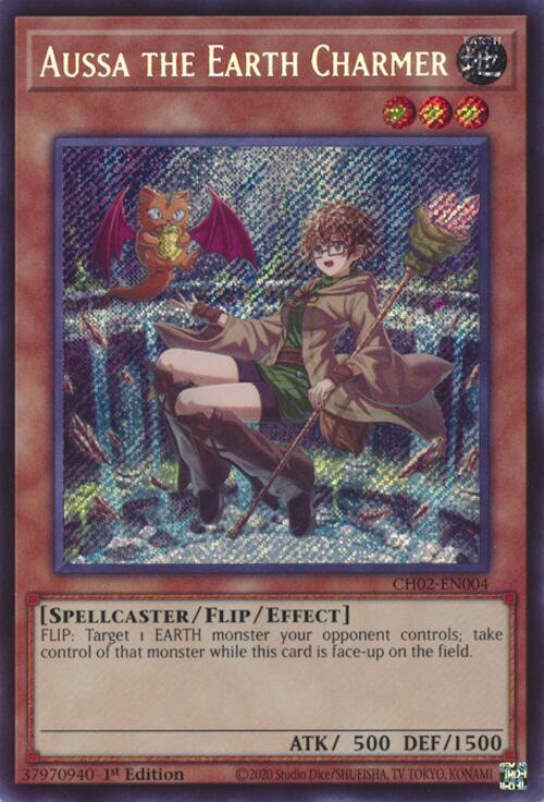 Aussa the Earth Charmer [CH02-EN004] Secret Rare | Exor Games Bridgewater
