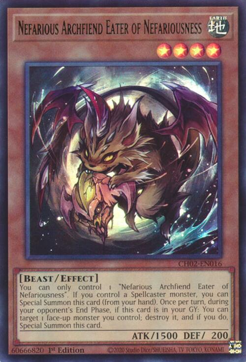 Nefarious Archfiend Eater of Nefariousness [CH02-EN016] Ultra Rare | Exor Games Bridgewater