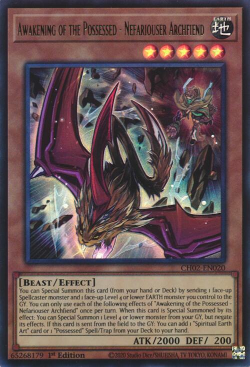 Awakening of the Possessed - Nefariouser Archfiend [CH02-EN020] Ultra Rare | Exor Games Bridgewater
