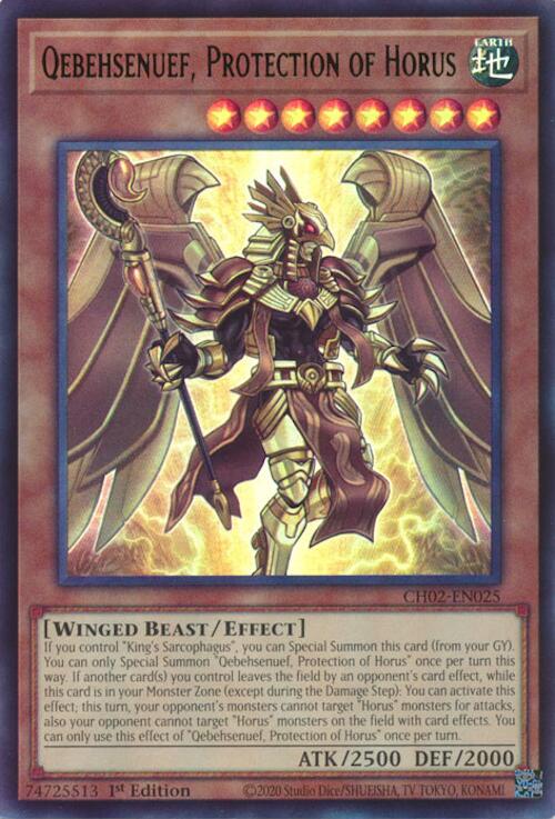Qebehsenuef, Protection of Horus [CH02-EN025] Ultra Rare | Exor Games Bridgewater