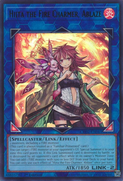 Hiita the Fire Charmer, Ablaze [CH02-EN043] Ultra Rare | Exor Games Bridgewater