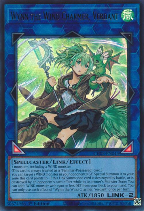 Wynn the Wind Charmer, Verdant [CH02-EN044] Ultra Rare | Exor Games Bridgewater