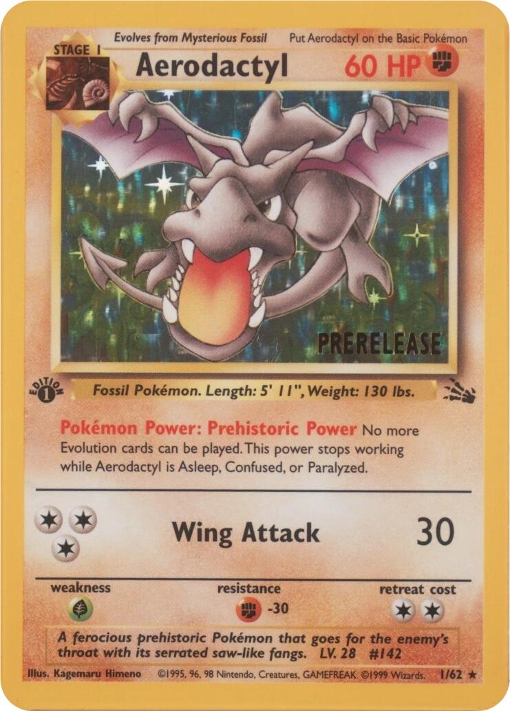 Aerodactyl (01/62) (Prerelease) [Miscellaneous Cards] | Exor Games Bridgewater