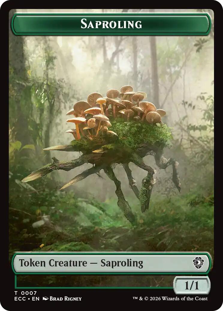 Saproling // Scarecrow Double-Sided Token [Lorwyn Eclipsed Tokens] | Exor Games Bridgewater