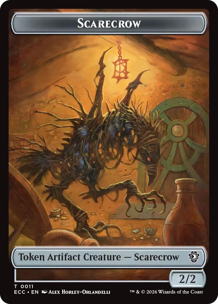 Scarecrow // Treasure Double-Sided Token [Lorwyn Eclipsed Tokens] | Exor Games Bridgewater