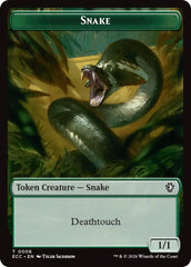 Snake // Scarecrow Double-Sided Token [Lorwyn Eclipsed Tokens] | Exor Games Bridgewater