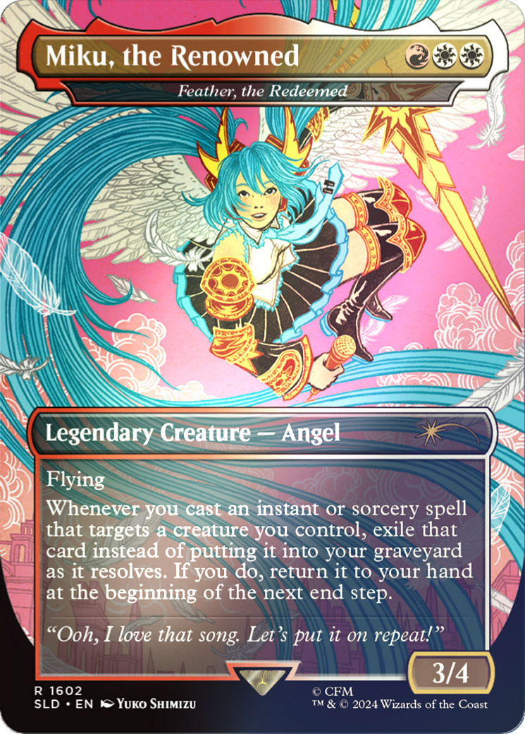 Miku, the Renowned - Feather, the Redeemed (Rainbow Foil) [Secret Lair Drop Series] | Exor Games Bridgewater