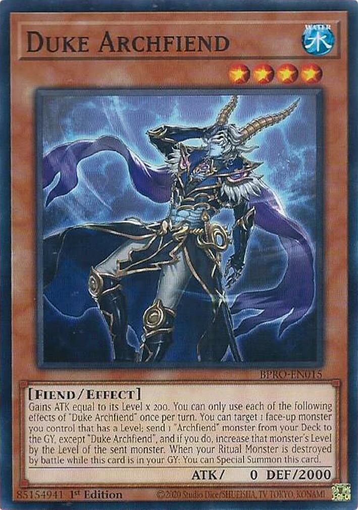 Duke Archfiend [BPRO-EN015] Common | Exor Games Bridgewater