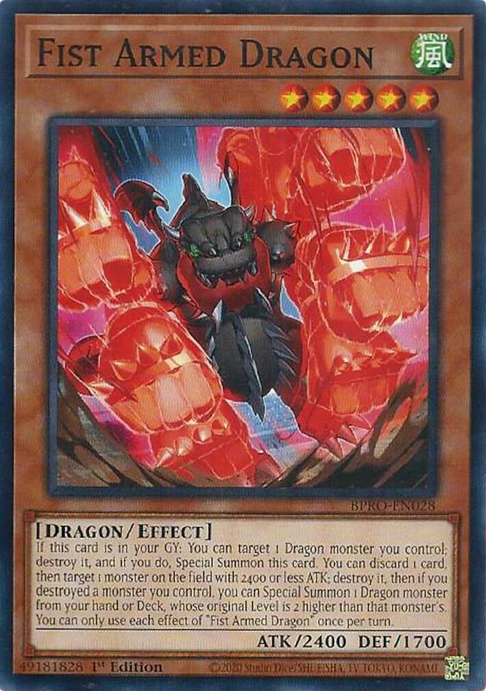 Fist Armed Dragon [BPRO-EN028] Common | Exor Games Bridgewater