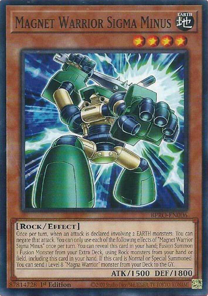 Magnet Warrior Sigma Minus [BPRO-EN006] Common | Exor Games Bridgewater