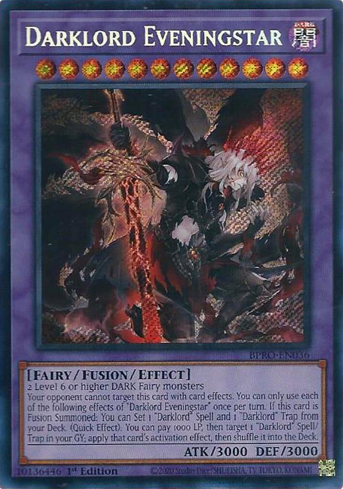 Darklord Eveningstar [BPRO-EN036] Secret Rare | Exor Games Bridgewater