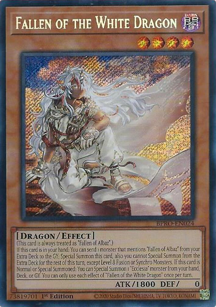 Fallen of the White Dragon [BPRO-EN024] Secret Rare | Exor Games Bridgewater