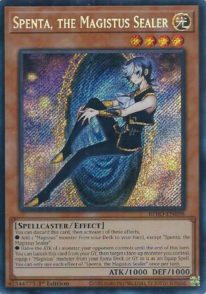 Spenta, the Magistus Sealer [BPRO-EN098] Secret Rare | Exor Games Bridgewater
