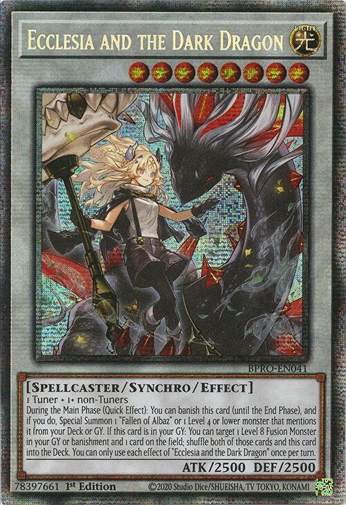Ecclesia and the Dark Dragon (Starlight Rare) [BPRO-EN041] Starlight Rare | Exor Games Bridgewater