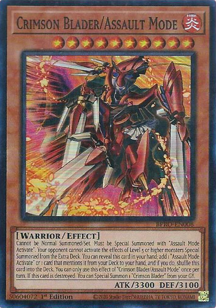 Crimson Blader/Assault Mode [BPRO-EN008] Super Rare | Exor Games Bridgewater