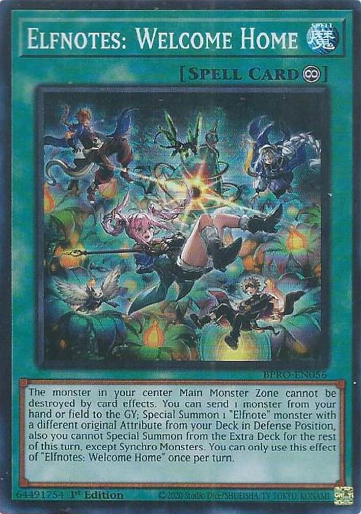 Elfnotes: Welcome Home [BPRO-EN056] Super Rare | Exor Games Bridgewater