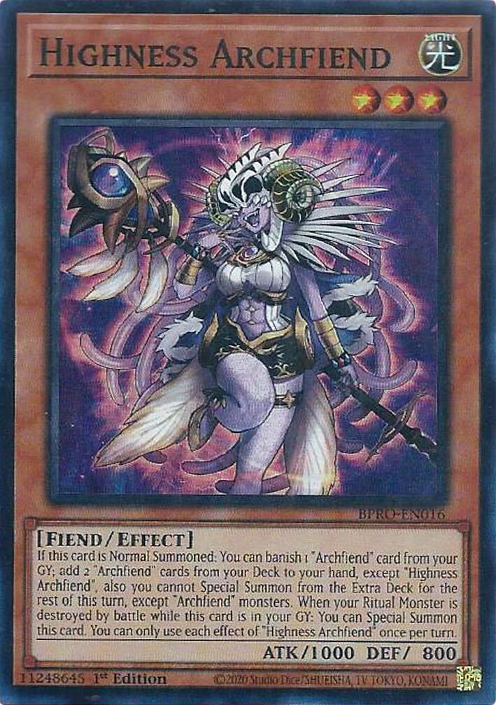 Highness Archfiend [BPRO-EN016] Super Rare | Exor Games Bridgewater