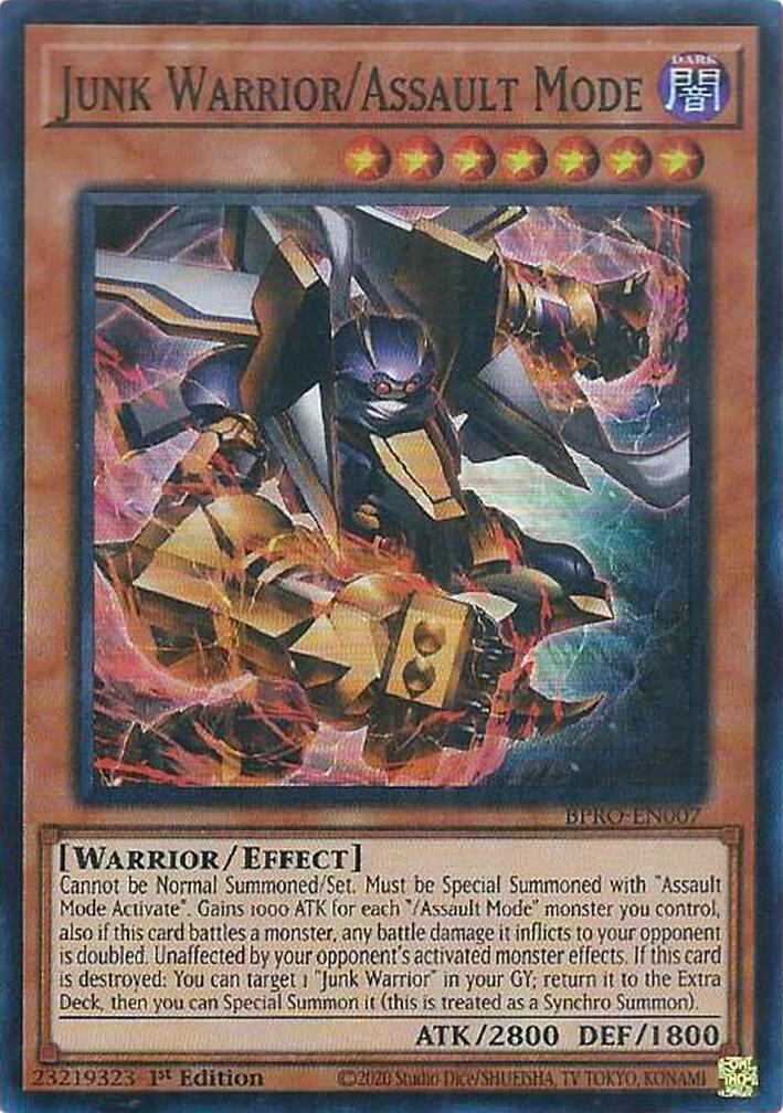 Junk Warrior/Assault Mode [BPRO-EN007] Super Rare | Exor Games Bridgewater