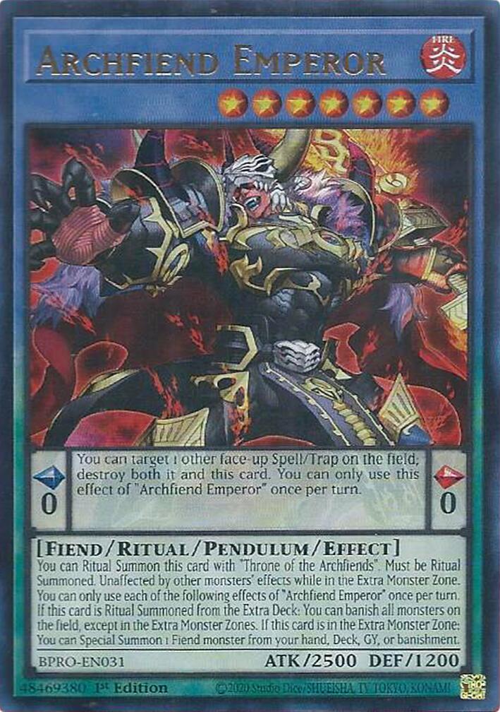 Archfiend Emperor [BPRO-EN031] Ultra Rare | Exor Games Bridgewater