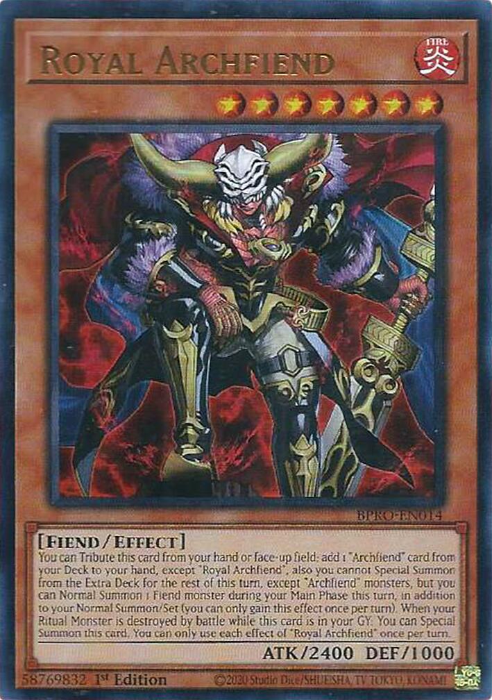 Royal Archfiend [BPRO-EN014] Ultra Rare | Exor Games Bridgewater