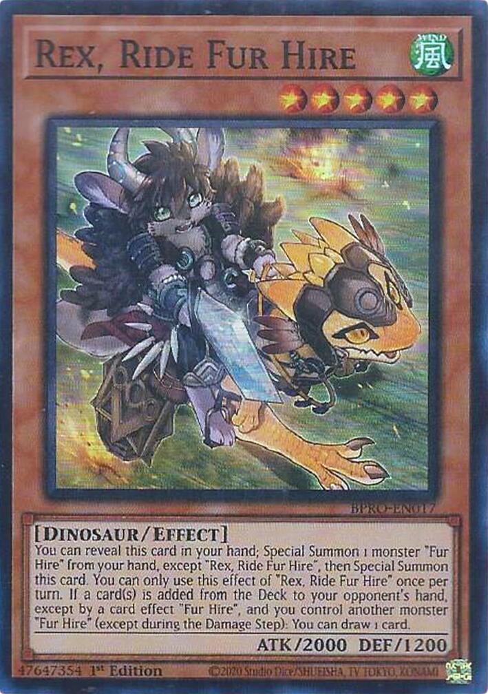 Rex, Ride Fur Hire [BPRO-EN017] Super Rare | Exor Games Bridgewater