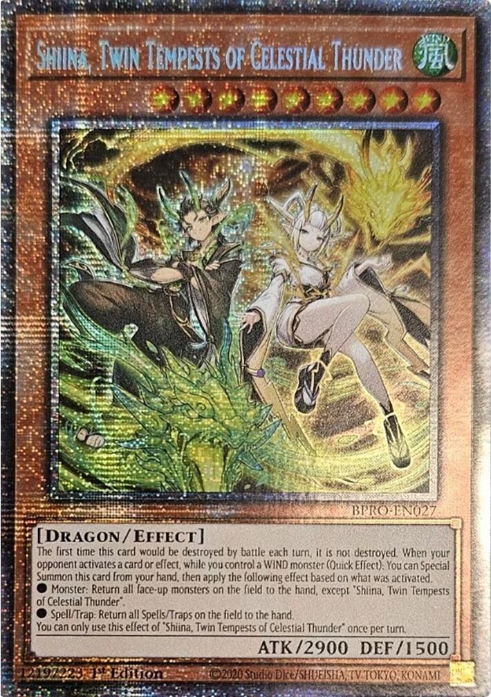 Shiina, Twin Tempests of Celestial Thunder [BPRO-EN027] Starlight Rare | Exor Games Bridgewater