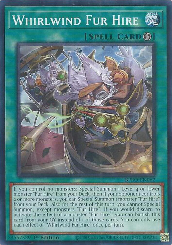 Whirlwind Fur Hire [BPRO-EN062] Common | Exor Games Bridgewater