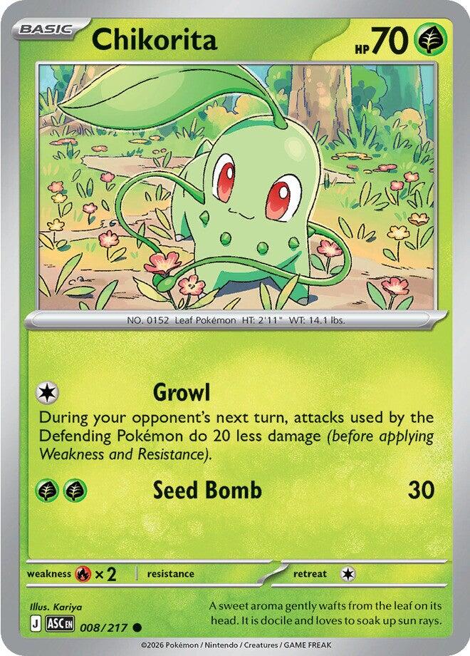 Chikorita (008/217) [Mega Evolution: Ascended Heroes] | Exor Games Bridgewater