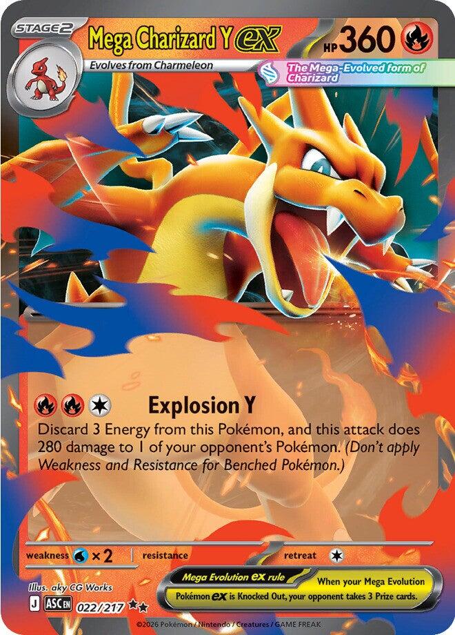 Mega Charizard Y ex (022/217) [Mega Evolution: Ascended Heroes] | Exor Games Bridgewater