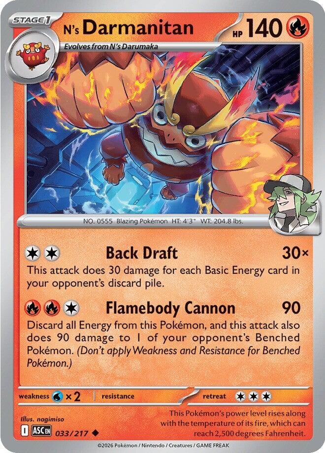 N's Darmanitan (033/217) [Mega Evolution: Ascended Heroes] | Exor Games Bridgewater