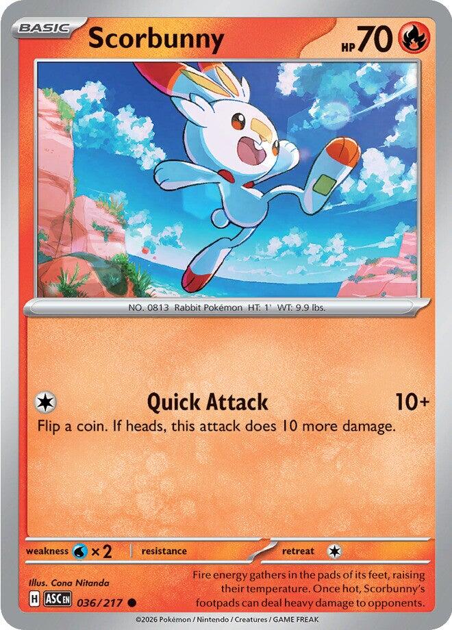 Scorbunny (036/217) [Mega Evolution: Ascended Heroes] | Exor Games Bridgewater